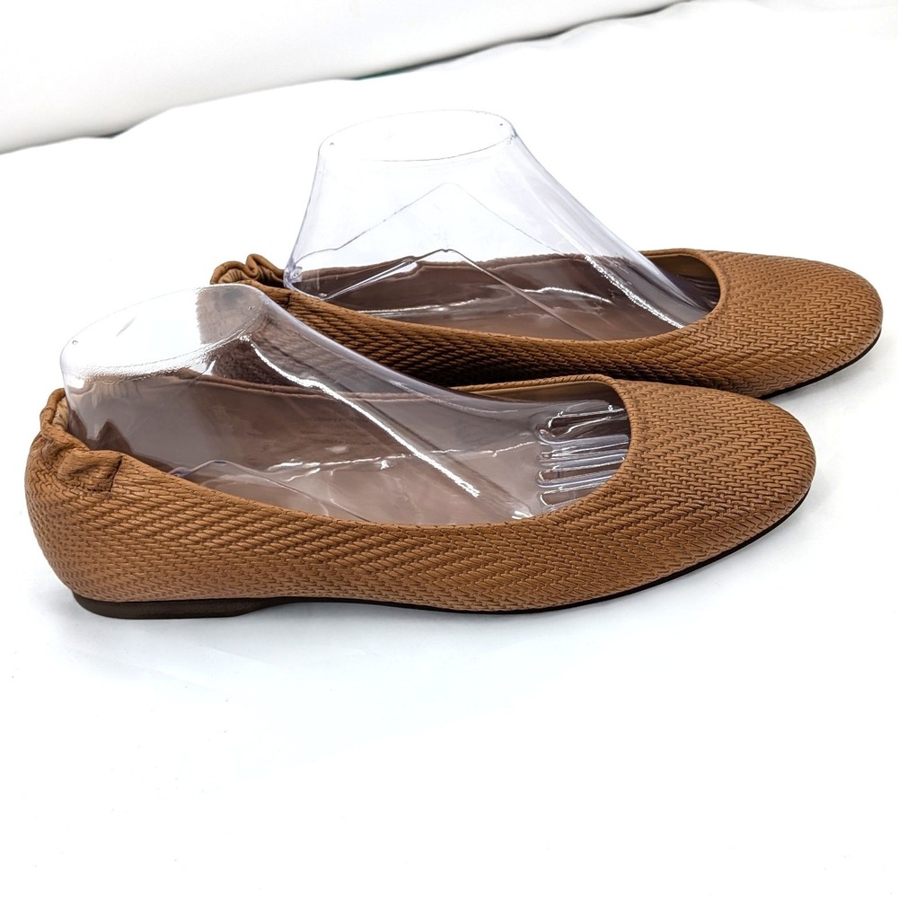Thursday Woven Ballet Flats Brown Textured Slip On Shoes Portugal Size 11